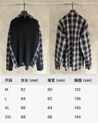 Size chart for Balenciaga long-sleeve sweater (cm): M–2XL chest, shoulder, length