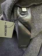Balenciaga gray hoodie interior size tag and care label