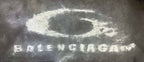 Balenciaga distressed gray logo print on hoodie fabric