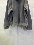 Balenciaga gray hoodie with dropped shoulders and roomy sleeves