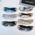 Set of six heart-accent sunglasses in blue, clear, black, and tortoiseshell frames