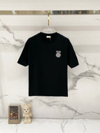 Black Dior crew-neck T-shirt with small left-chest logo