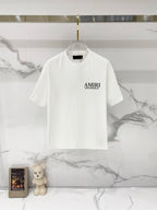 Amiri white crewneck T-shirt with AMIRI Hollywood CA chest logo