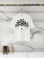 Amiri white T-shirt with large black back graphic and LA text
