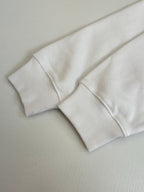 Gucci white hoodie knit cuffs with ribbed texture