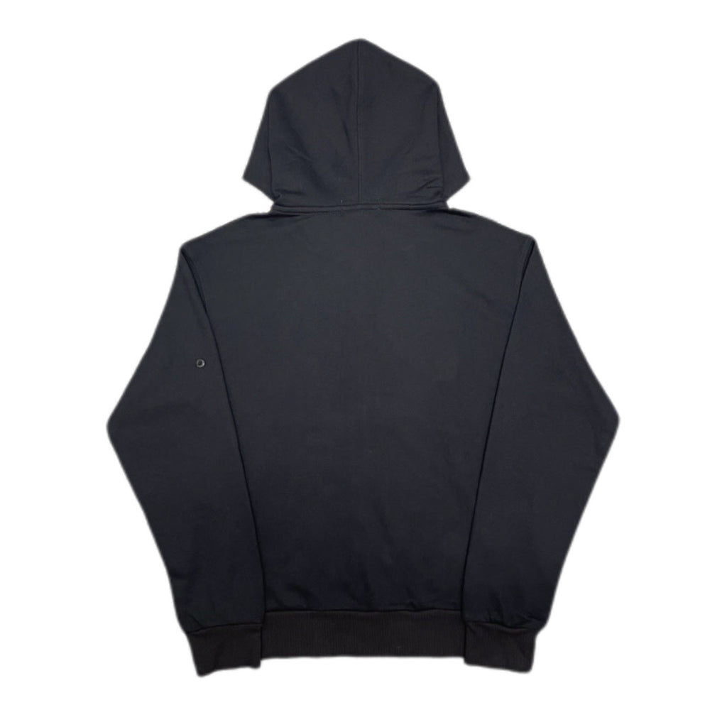 Stone Island zip-up hoodie with hood, plain back and ribbed hem