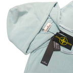 Stone Island light blue zip-up hoodie hood and collar with attached tags
