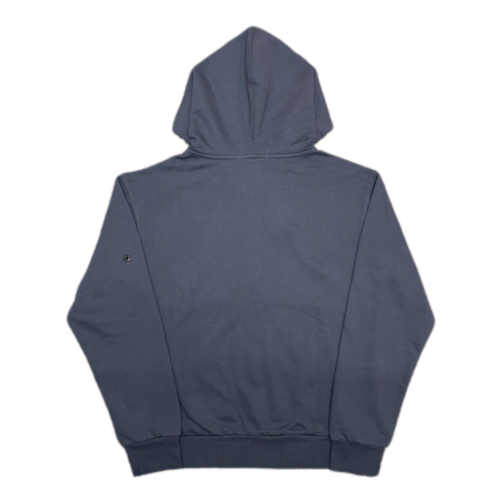 Stone Island zip-up hoodie with hood, dark blue back view