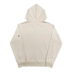 Stone Island light beige zip-up hoodie, back view with drawstring hood