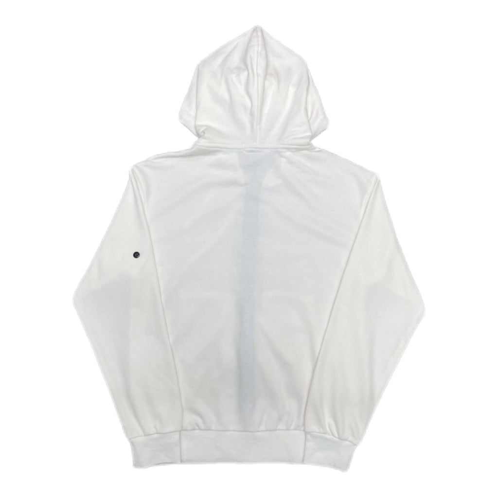 White Stone Island hooded zip jacket, plain back with hood