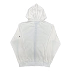 White Stone Island hooded zip jacket, plain back with hood