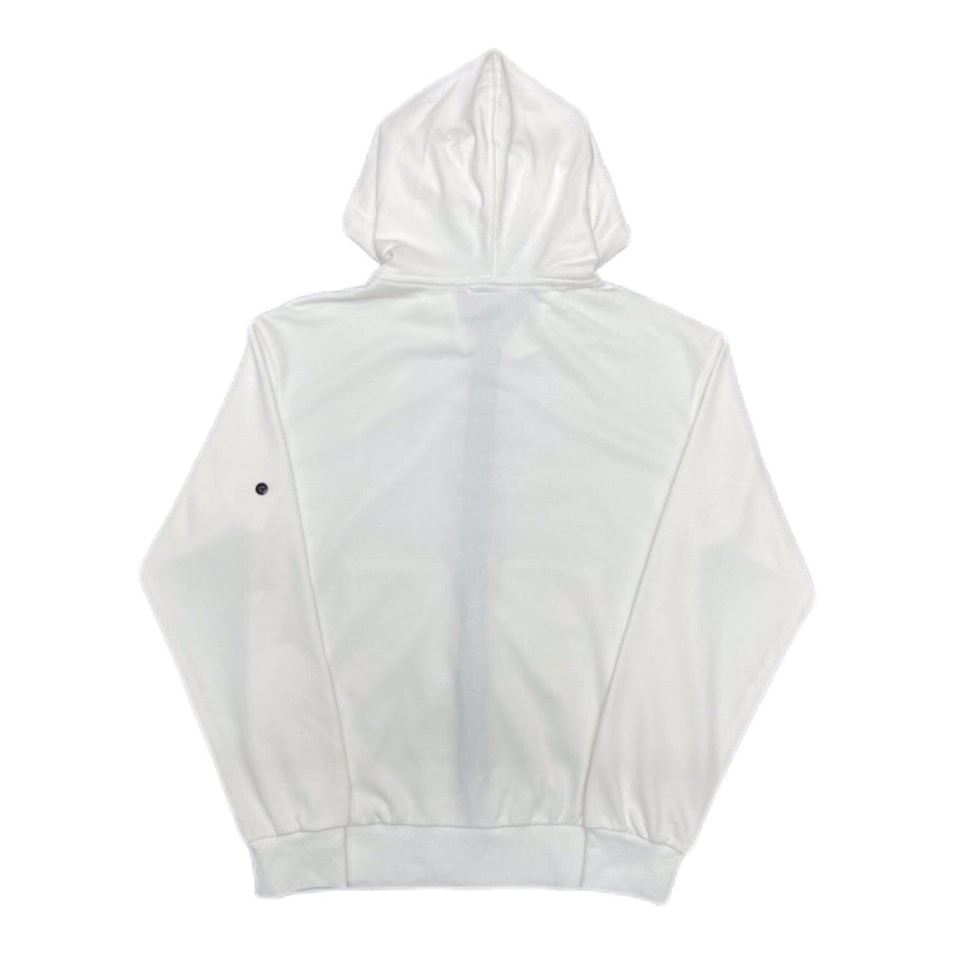 White Stone Island hooded zip jacket, plain back with hood