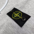 Stone Island hoodie yellow circular logo patch detail
