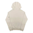 Stone Island hooded sweatshirt, light beige back view with two side snaps