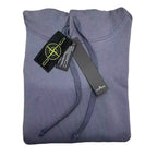 Stone Island hooded sweatshirt with kangaroo pocket, slate blue, hang tags attached