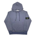 Stone Island hooded sweatshirt in slate blue, with drawstring and kangaroo pocket
