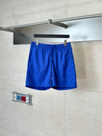Blue Louis Vuitton shorts with elastic waistband and drawstring