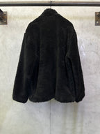 Dior long black fleece full-zip jacket, back view