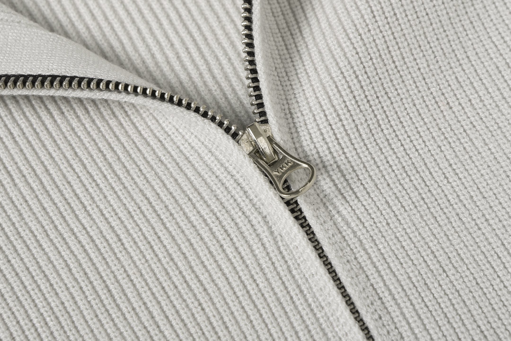 Stone Island knit clothing with zip and stand collar