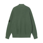Stone Island zip jacket, dark green knit with back yoke and long sleeves