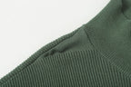Stone Island zip jacket shoulder and collar rib-knit detail in dark green