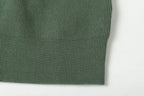 Stone Island zip jacket hem in dark green rib-knit