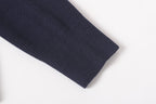 Stone Island dark navy knit jacket sleeve cuff with ribbed trim