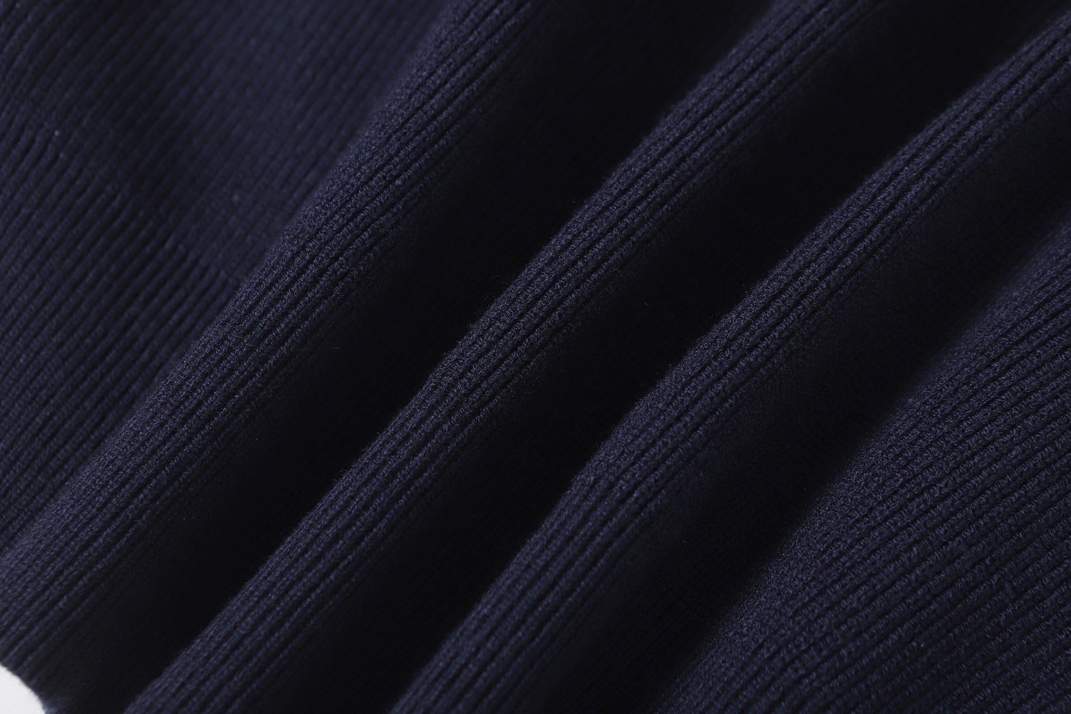 Stone Island dark navy knit jacket cuffs and side panel seams