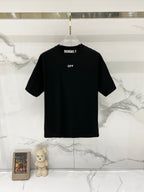 Off White black T-shirt with small OFF logo on the chest