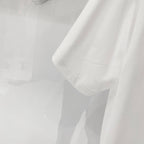 Off-white T-shirt sleeve and hem close-up
