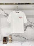 White short-sleeve T-shirt with OFF-WHITE logo on the chest