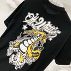 Off White black T-shirt front with large dragon graphic print