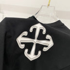 Off White black T-shirt chest with large white cross logo