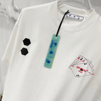 Off-White graphic T-shirt, off-white, chest card logo with hanging price tag