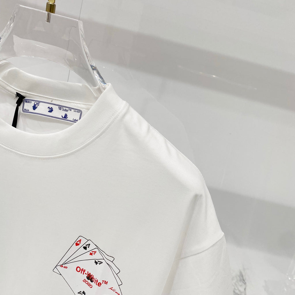 Off-White graphic T-shirt, off-white, back card logo partially visible