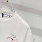 Off-White graphic T-shirt, off-white, back card logo partially visible