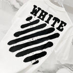 White T-shirt back with bold black brush-style “OFF” graphic