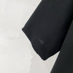 Off-White black T-shirt sleeve cuff and hem stitch detail