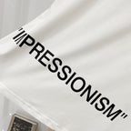 Off-white T-shirt with large 'IMPRESSIONSM' text print