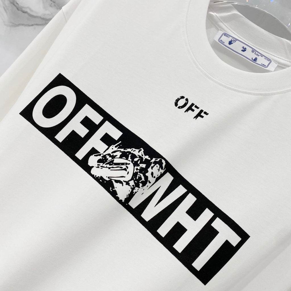 Off-White off-white T-shirt with OFF-WHITE diagonal logo graphic