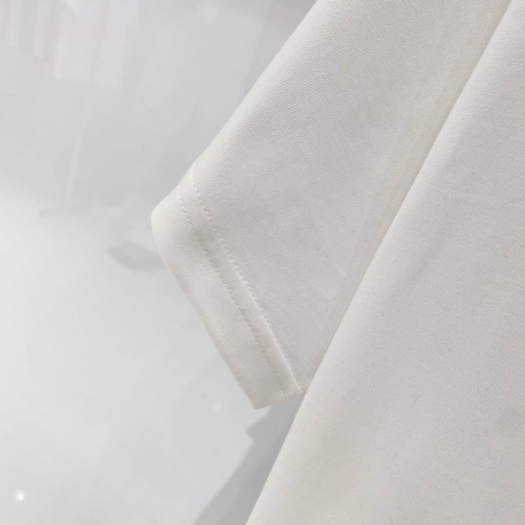 Off-White off-white T-shirt fabric with stitched sleeve hem