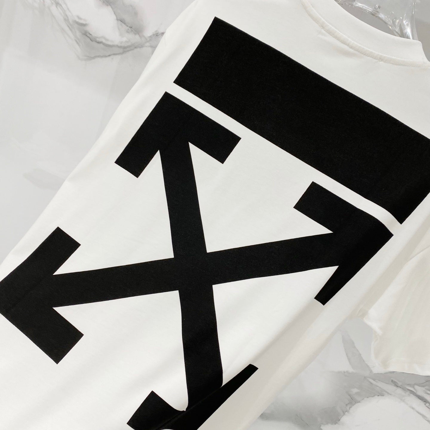 Off-White off-white T-shirt with large black graphic across chest
