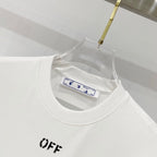 Off-White off-white T-shirt neckline with small OFF logo