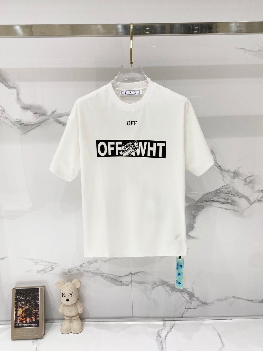 Off-White off-white T-shirt with OFF logo and bold black graphic