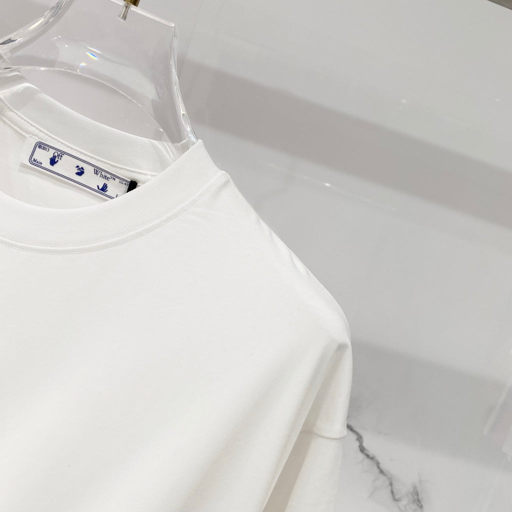 Off White off-white T-shirt with crew neck and inner label