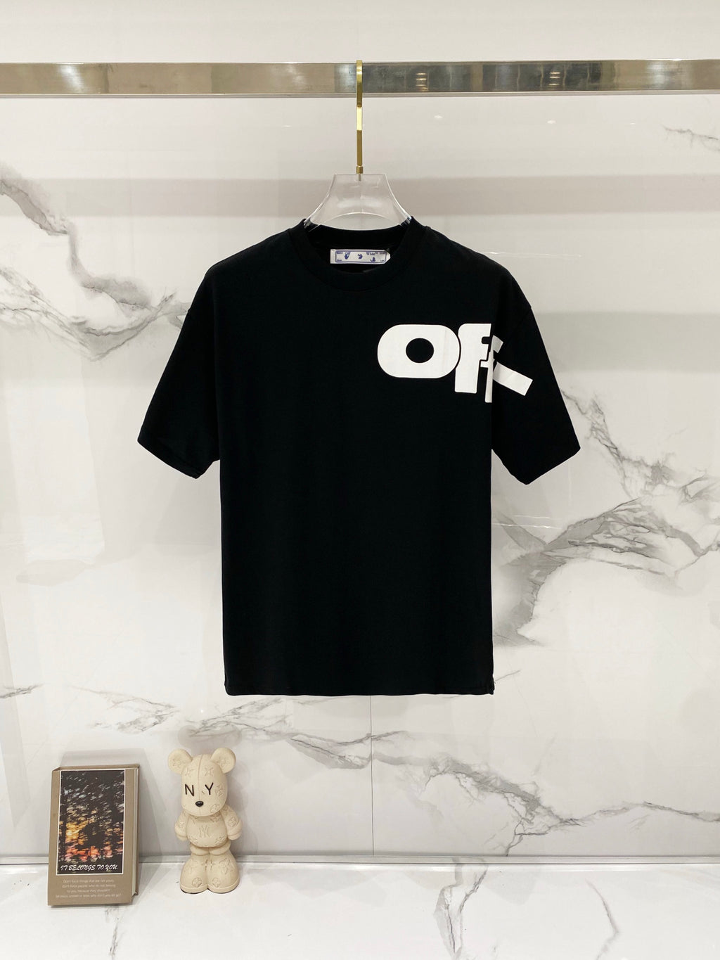 Off White T-shirt, black, front logo print