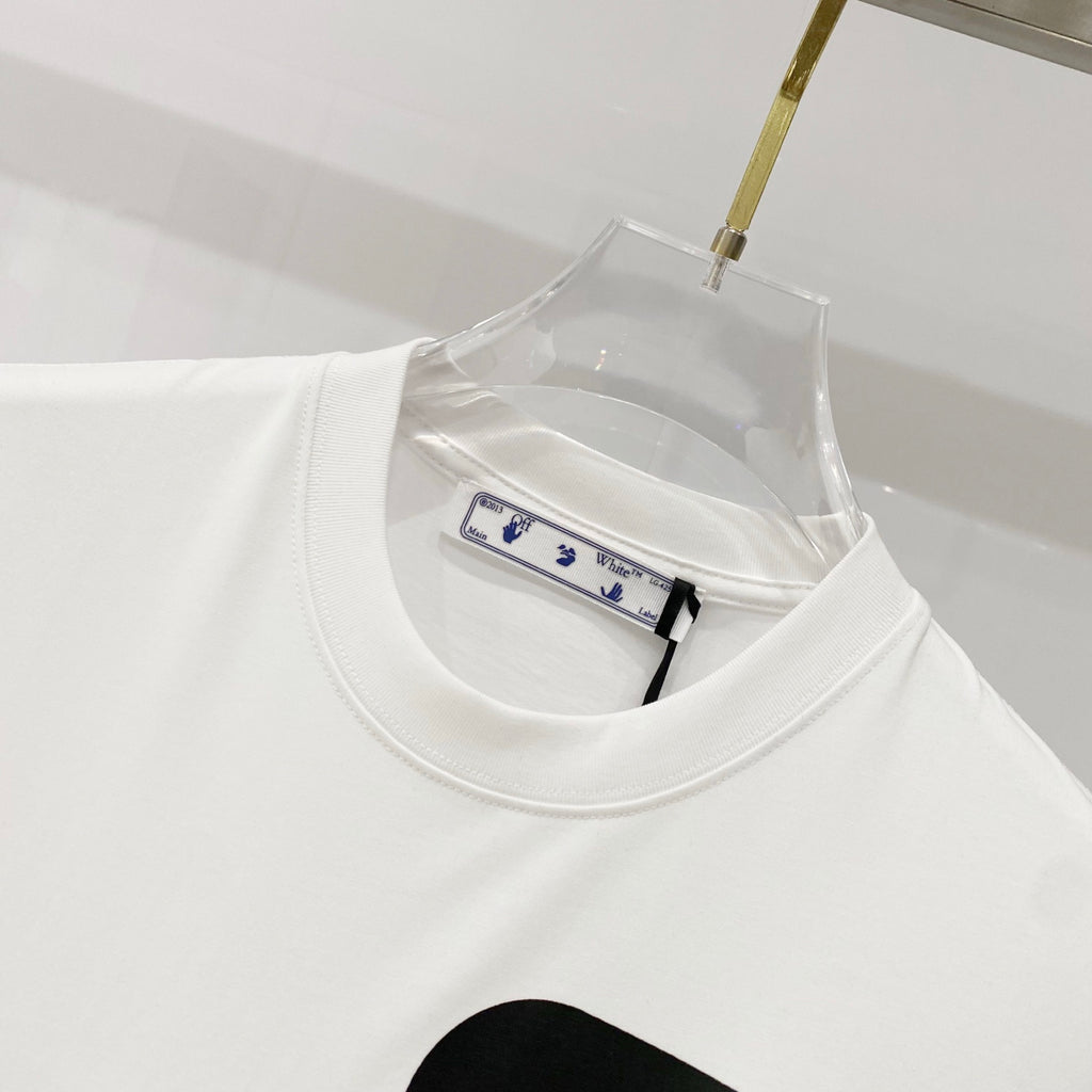 Off White T-shirt crew neck with inner neck label