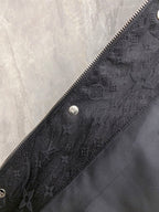 Louis Vuitton monogram-pattern long jacket fabric panel with zipper edge