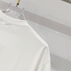 White Burberry crew-neck T-shirt, plain side view