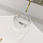 White crewneck short-sleeve T-shirt with interior neck label